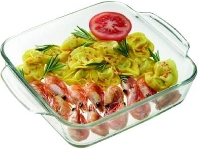 SIMAX 1,6 l üveg négyzet alakú sütőtál