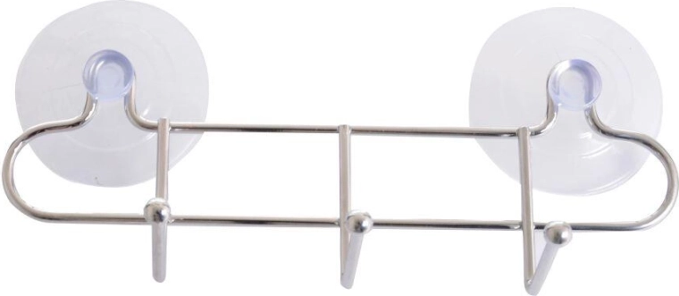 Fürdőszobai akasztó 3 kampóval, króm