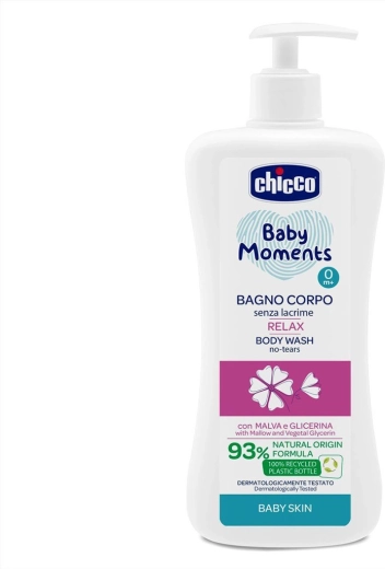 Chicco Baby Moments Relax nyugtató tusfürdő gyermekeknek születéstől 500 ml