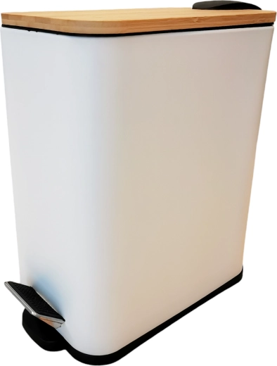 Bamboo 5 l fehér szemetes Soft Close rendszerrel