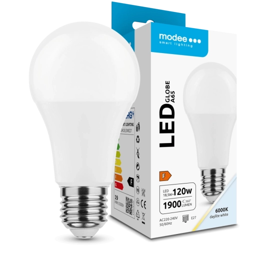 Modee Lighting Globe A65 LED izzó 18,5 W E27 hideg fehér 1900 lm