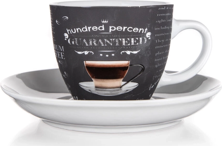 Kerámia csésze csészealjjal 190 ml 100 PERCENT