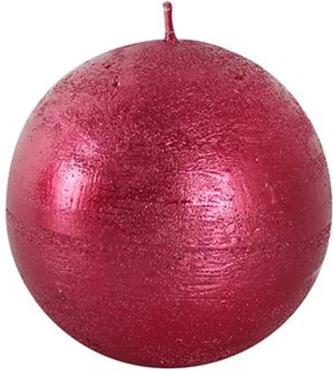 Rusztikus kerek gyertya 8 cm PROVENCE piros