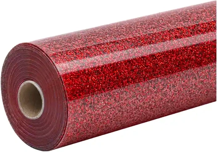 HTVRONT csillámos hőtranszfer fólia 30,5 × 90 cm piros - 1 db