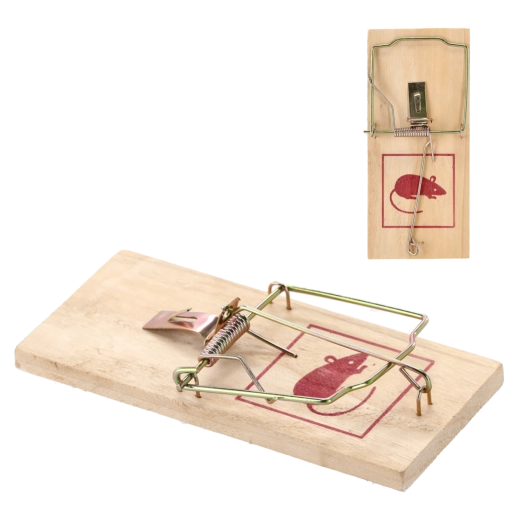 Fa egér- és patkánycsapda 17,5 × 8 cm