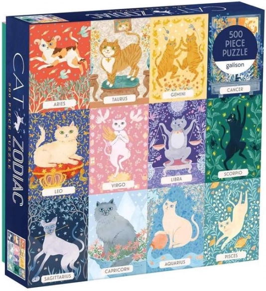 Galison Macska-állatöv puzzle 500 darabból
