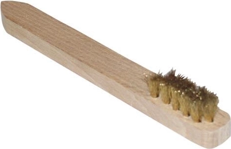 MAZÁČEK drótkefe, sárgaréz, 3 sor, kicsi, huzalátmérő 0,15 mm