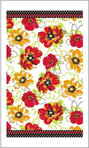 Toro konyharuha piros virágokkal 38 × 63 cm