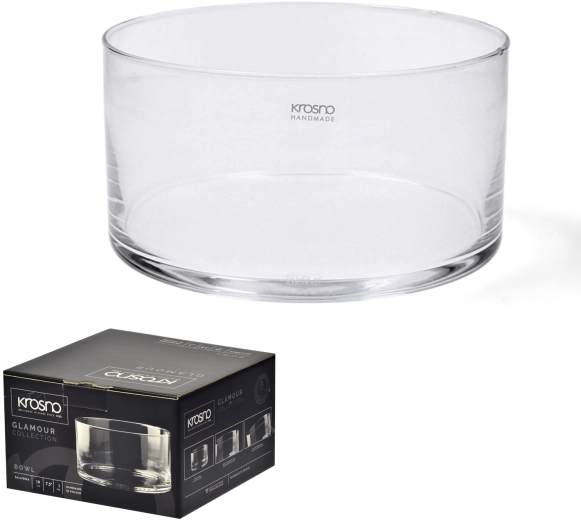 Krosno Glamour üveg salátástál 19 cm