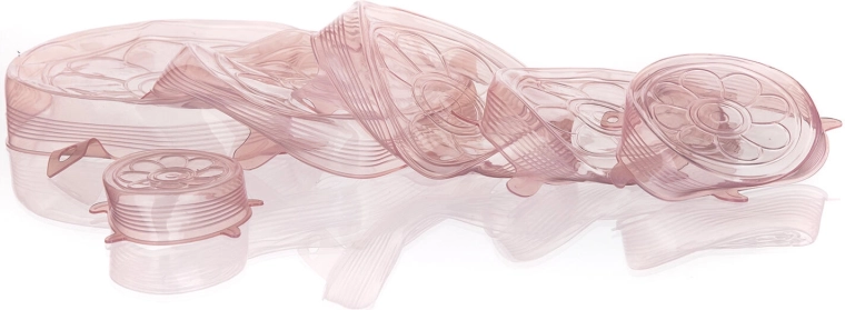 CULINARIA szilikon rugalmas fedők – 6 db-os készlet, lazacszín