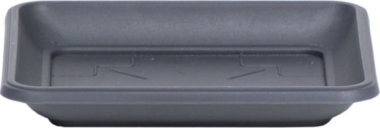 Terra szögletes virágalátét 14 cm, antracit