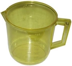 0,75 l-es habverőtál, műanyag, átlátszó