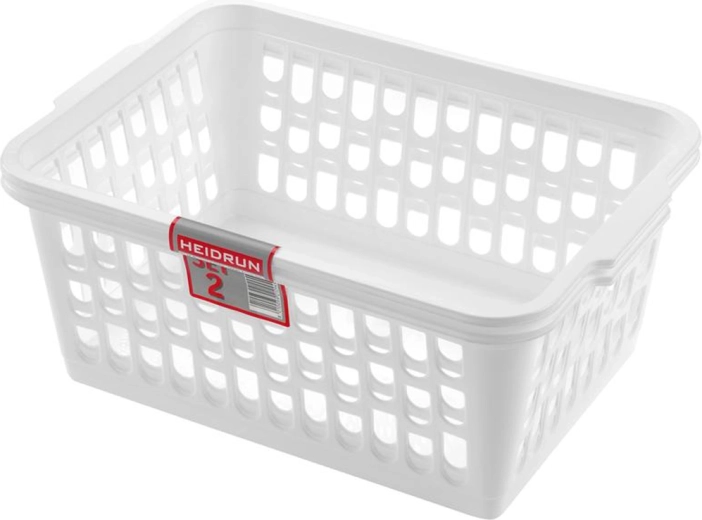 HEIDRUN műanyag tárolókosár 36,5 × 25,5 × 14,5 cm – 2 db