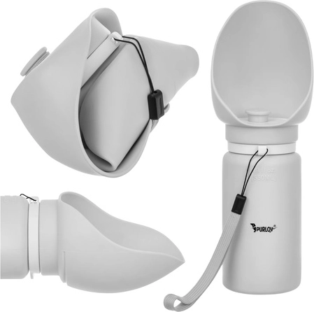 Összecsukható utazó kulacs kutyáknak 550 ml Purlov