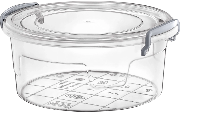 Kerek műanyag Multi Box tároló, 2,1 l