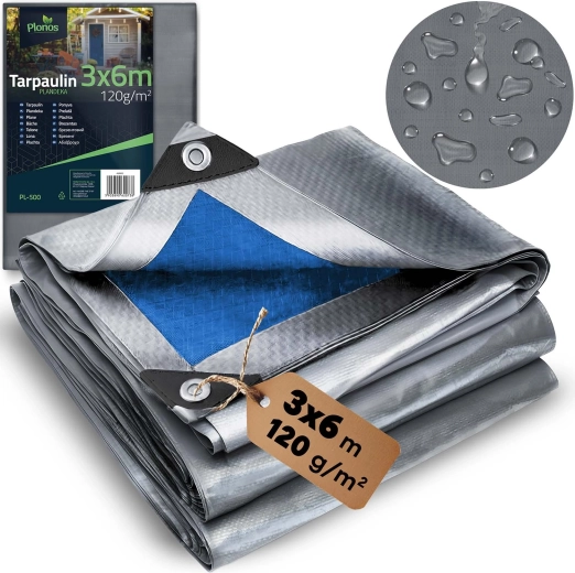 HDPE ponyva 300 × 600 cm, 120 g/m² – víz-, fagy- és UV-álló