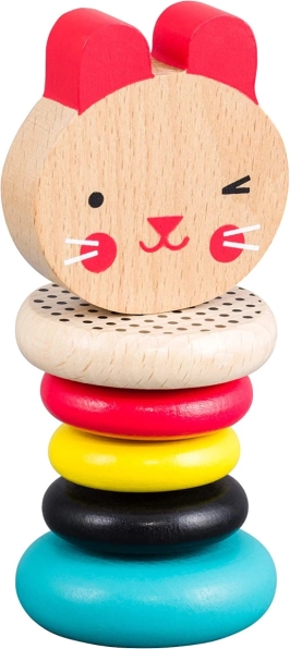 Petit Collage fa csörgő nyuszi