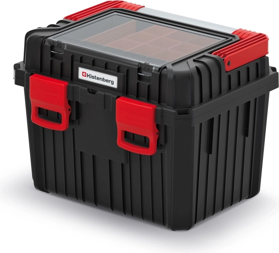 Heavy szerszámosláda fém fogantyúval, fekete