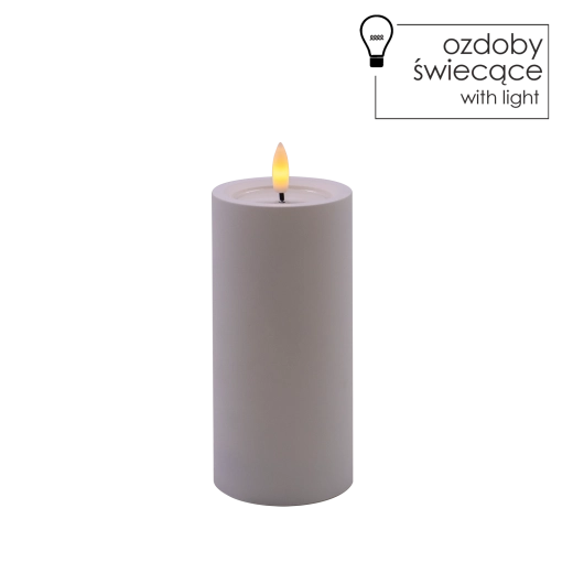 Fehér LED gyertya 7 × 15 cm villogó lánggal