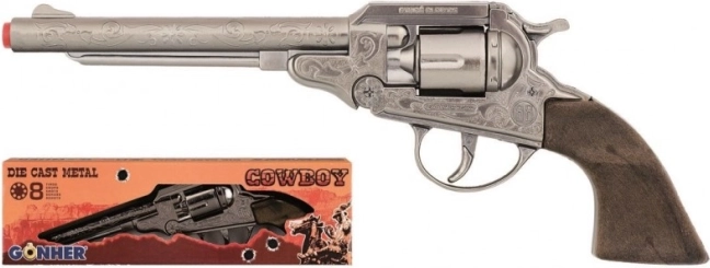 Fém cowboy játékrevolver 8 lövetű GONHER