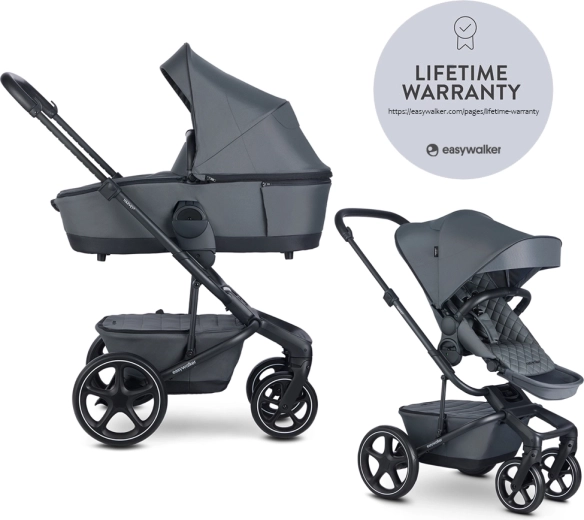 Easywalker Harvey⁵ Premium 2 az 1-ben kombinált babakocsi Mineral Grey LITE RWS
