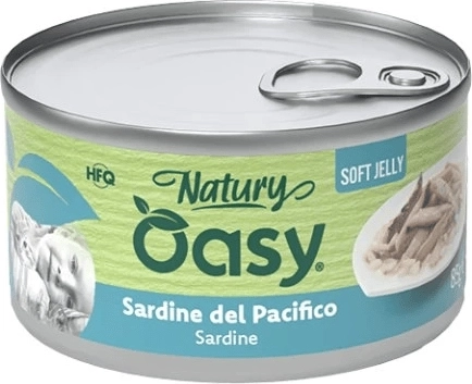 Oasy Natury Soft Jelly szardínia 85 g – kiegészítő eledel felnőtt macskáknak
