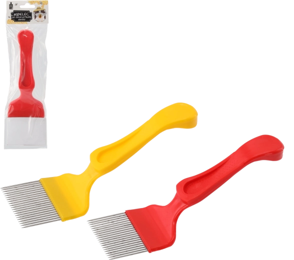 Rozsdamentes acél mézfedelező villa 20,4 × 7 cm műanyag nyéllel