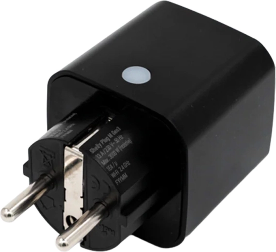 Shelly Plug M Gen3 Matter 13A okos dugalj, fekete