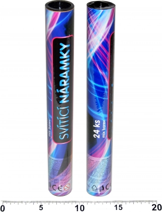 Világító karkötők – 24 db-os tubusos készlet