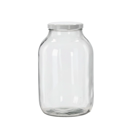 4 l-es befőttesüveg fehér csavaros tetővel