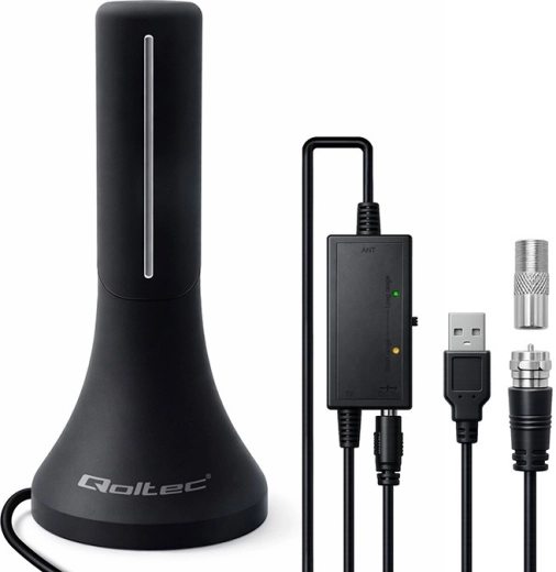 Beltéri DVB-T/T2 antenna erősítővel, 4K, magas 32 dBi nyereség, 4 m kábel