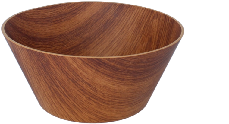 Műanyag salátástál 24 cm, barna (dió)