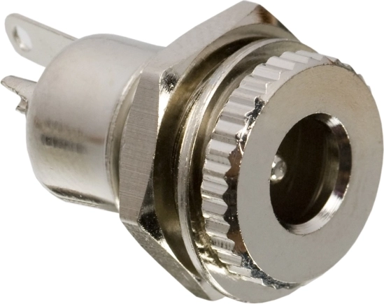 Fém beépíthető DC-aljzat 5,5 × 2,5 mm