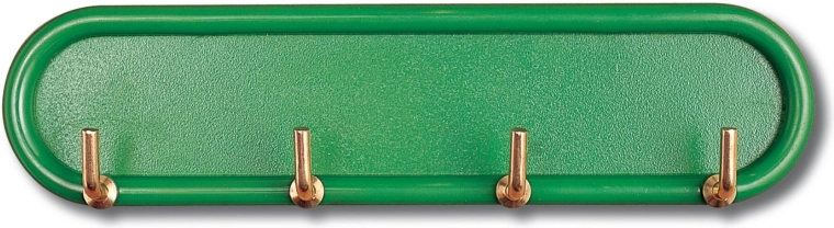 Öntapadós fogas 4 akasztóval, műanyag és fém, vegyes színek