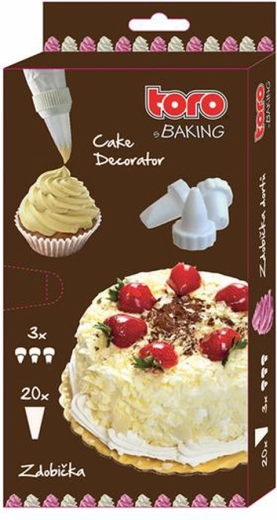 Díszítőzsák fúvókakészlettel 32 × 17,5 cm, 20 db