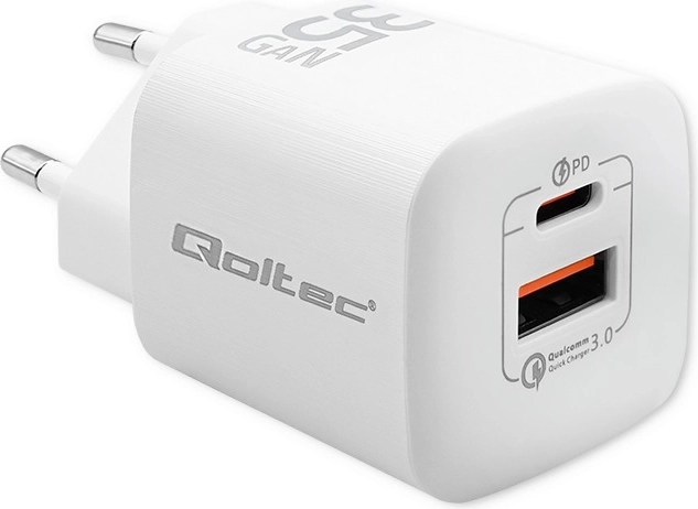 hálózati töltő 35 W GaN Ultra, USB‑C PD + USB‑A, fehér