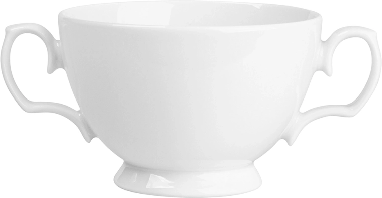 MariaPaula Klasyka klasszikus fehér porcelán levescsésze 350 ml