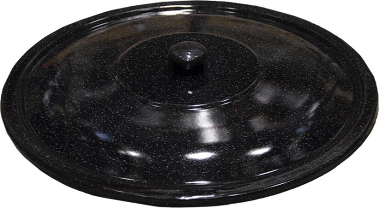 22 l bogrács fedő – zománcozott, fekete