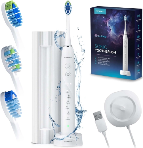 Berdsen Galaxy szónikus elektromos fogkefe, fehér