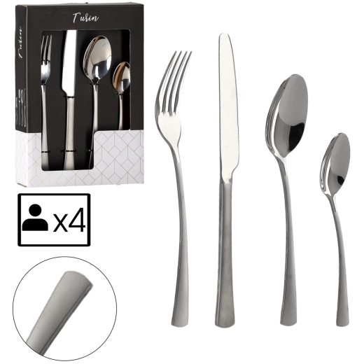 Turin evőeszközkészlet, 16 db