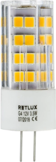 RETLUX G4 LED izzó, 3,5 W, 12 V, meleg fehér