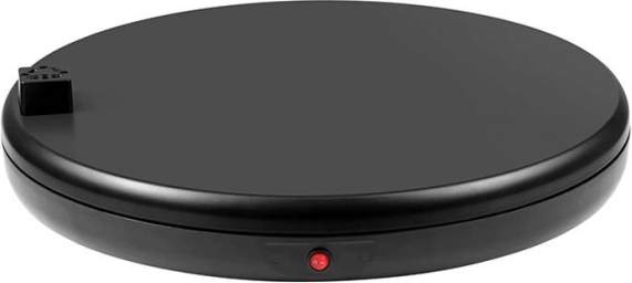 PULUZ forgó prezentációs állvány 45 cm, hálózati aljzattal, fekete