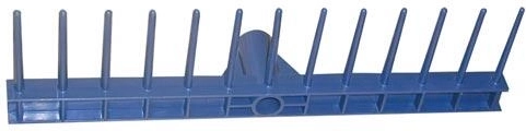 Műanyag gereblye 48 × 13 cm, 13 fog, nyél nélkül