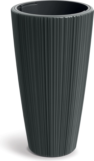 Oro virágcserép 39 cm, sötétszürke, kivehető betéttel