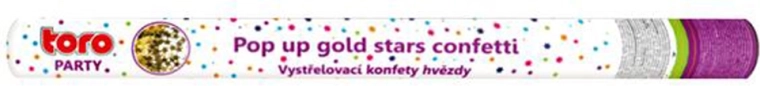 60 cm-es kilövős konfetti – arany csillagok