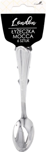 London mokkáskanál készlet, 6 darab, rozsdamentes acélból