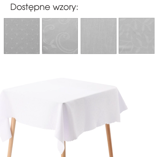 Fehér poliészter terítő 140 × 220 cm