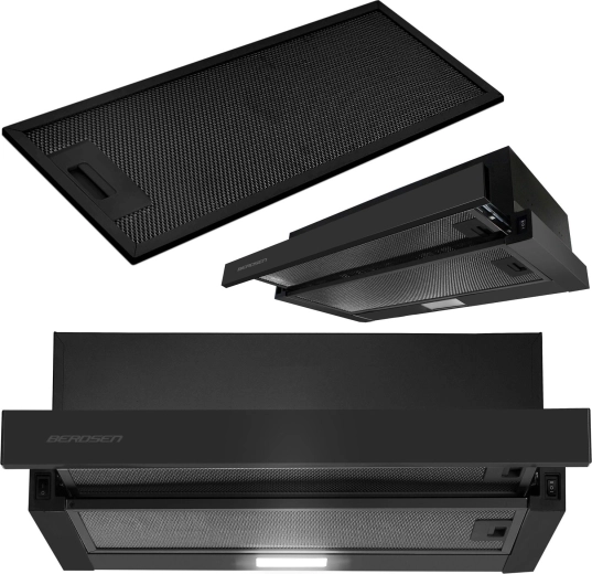 Teleszkópos páraelszívó 50 cm fekete BERDSEN