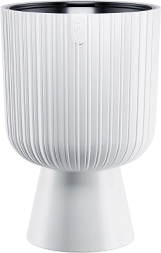 KELI Mika virágtartó 30 cm fehér, betéttel