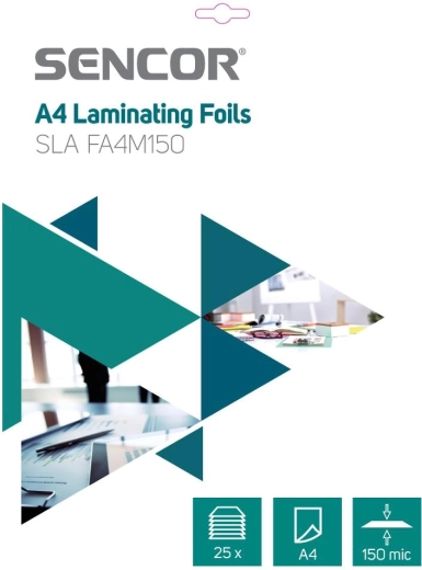 Sencor lamináló fólia A4, 150 mikron, 25 db
